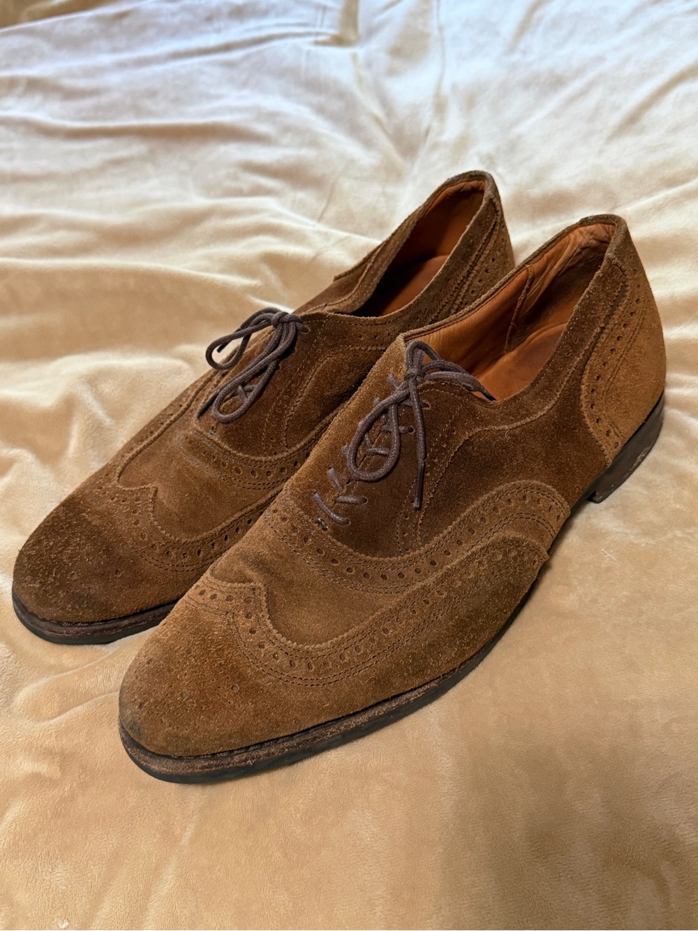 Allen Edmonds McClain Brown Suede Wingtip Oxfords Men’s 12